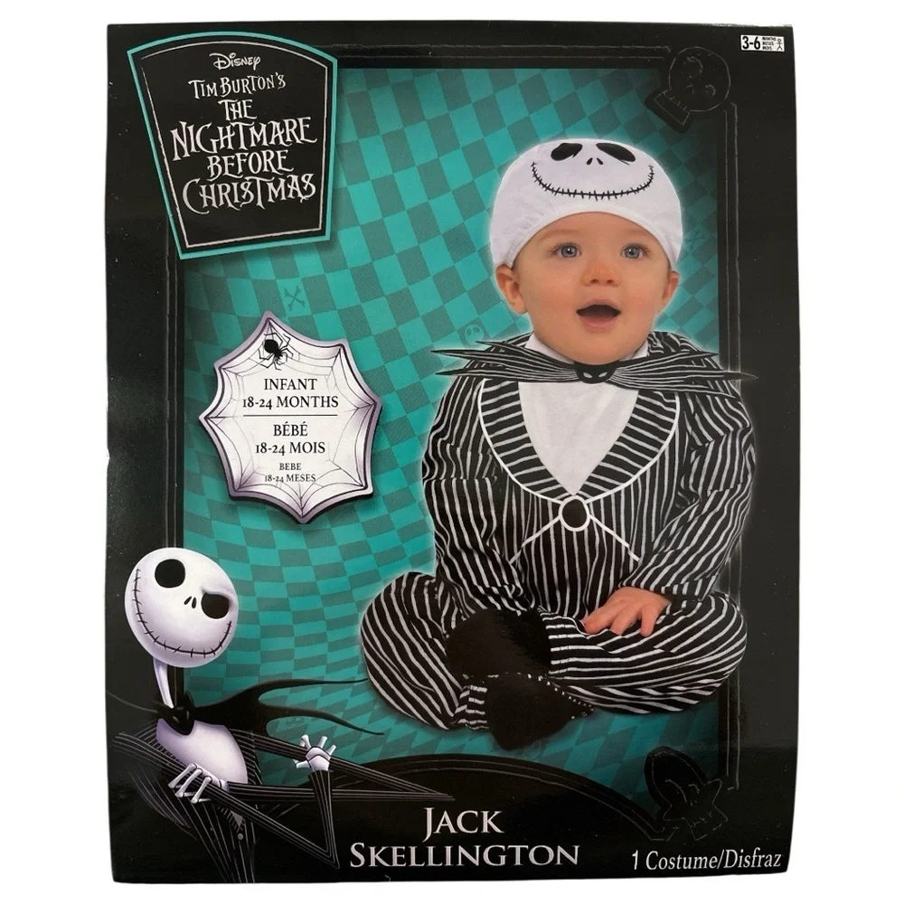 NWT Jack Skellington Infant Costume Nightmare Christmas Halloween 18-24 Disney